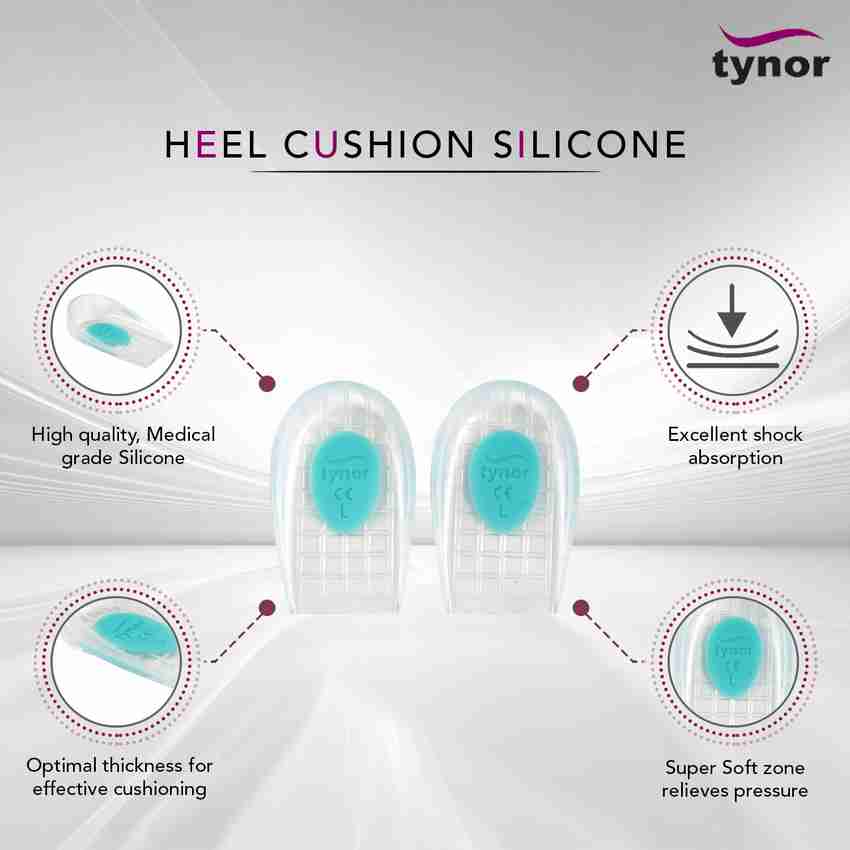 TYNOR Heel Cushion Silicone White Small Pack of 2 Heel Support