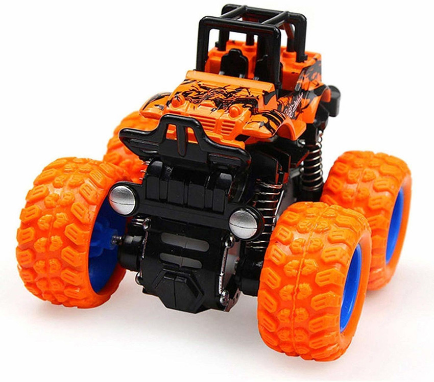 BROK Scale 1 36 4WD Mini Monster Trucks Friction Powered Unbreakable Cars for Kids Big Rubber Tires Baby Boys Super Cars Blaze Truck Children Gift Toys Pack of 1 Scale 1 36 4WD