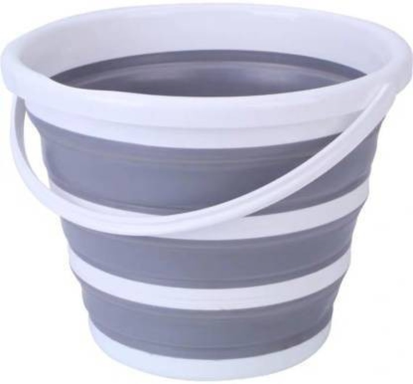 Multicolor Foldable Collapsible 10 L Silicone Folding Bucket at Rs 300 in  Surat