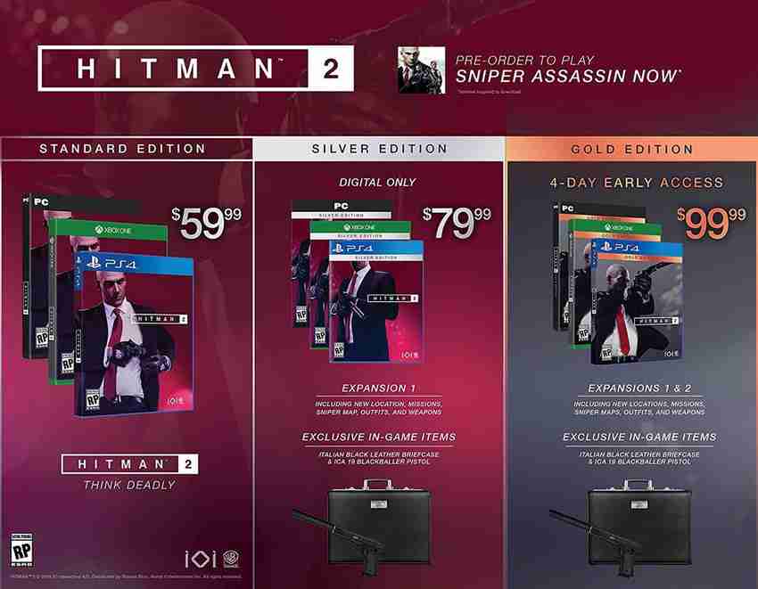 Hitman 2 ps4 digital code deals