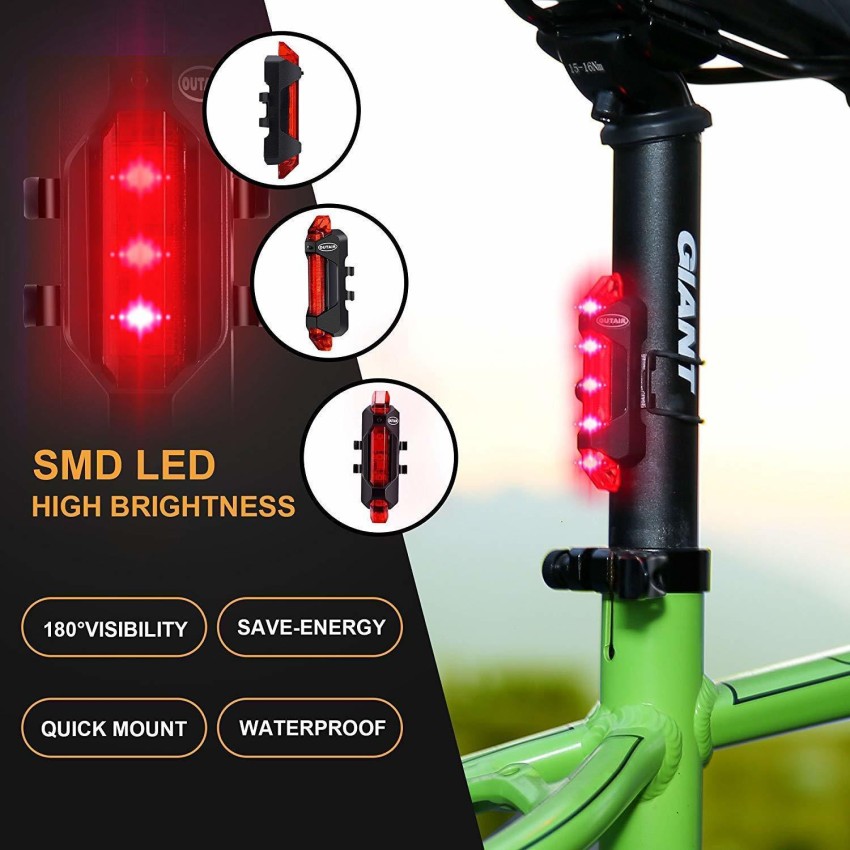 Rechargeable rear bike discount light