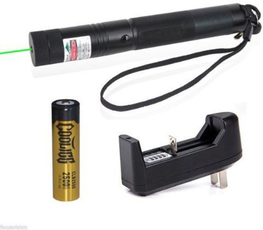 Gluttony 500Mile 532nm 303 Green Laser Pointer Visible Beam Light Lazer Pen, Black