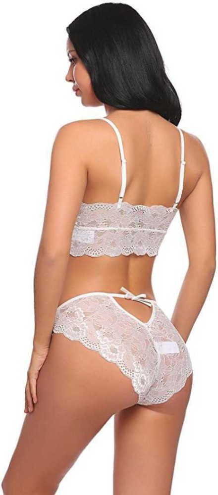 BENCOMM by Nude Lace Net Transparent Bridal Bra Nude Lace Net