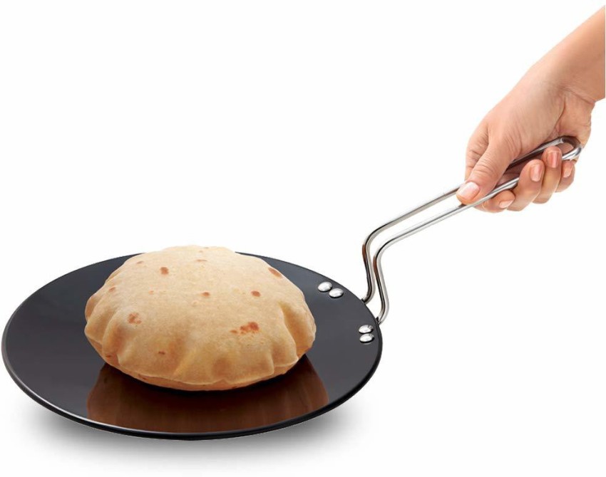 Dby Non-Stick Roti Pan Chapati Tawa Concave Nonstick Tava Griddle Crepe Pan Frying Skillet Pan for Omelette Dosa Paratha Roti Chapati Concave