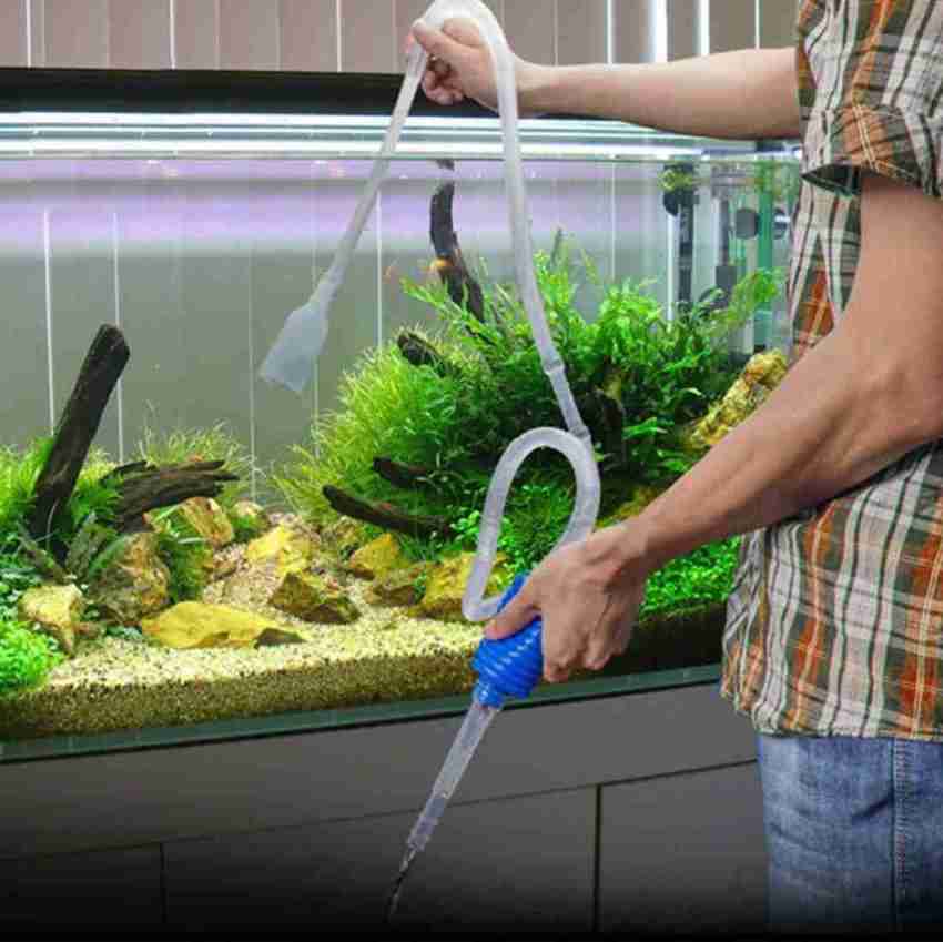 Water Area Aquarium Fish Tank Siphon Gravel Cleaner Syphon Manual