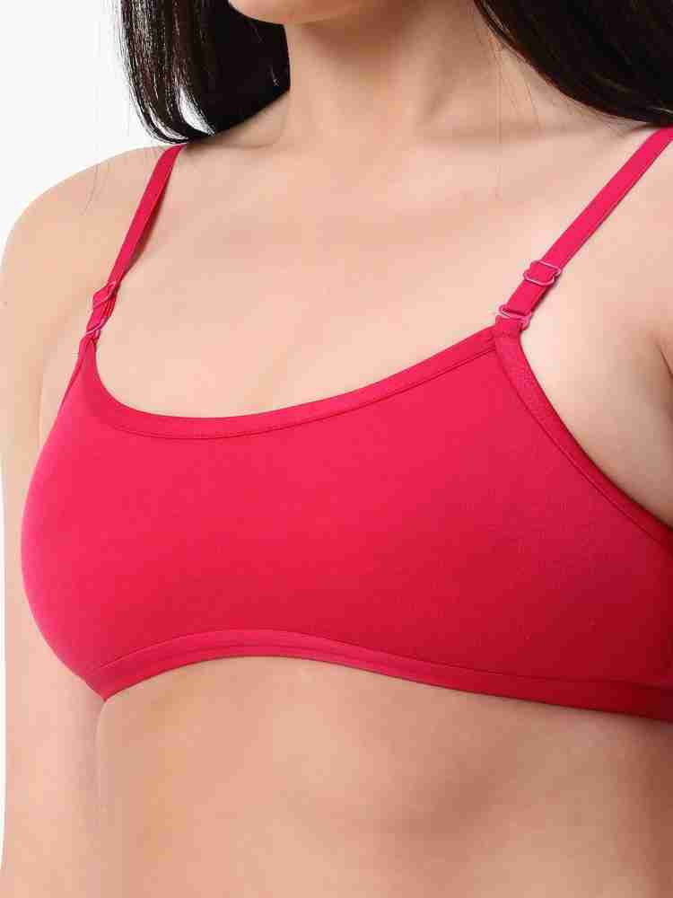 Buy Planet Inner Women Dark Pink Non Padded Cotton Sports Bra (34B