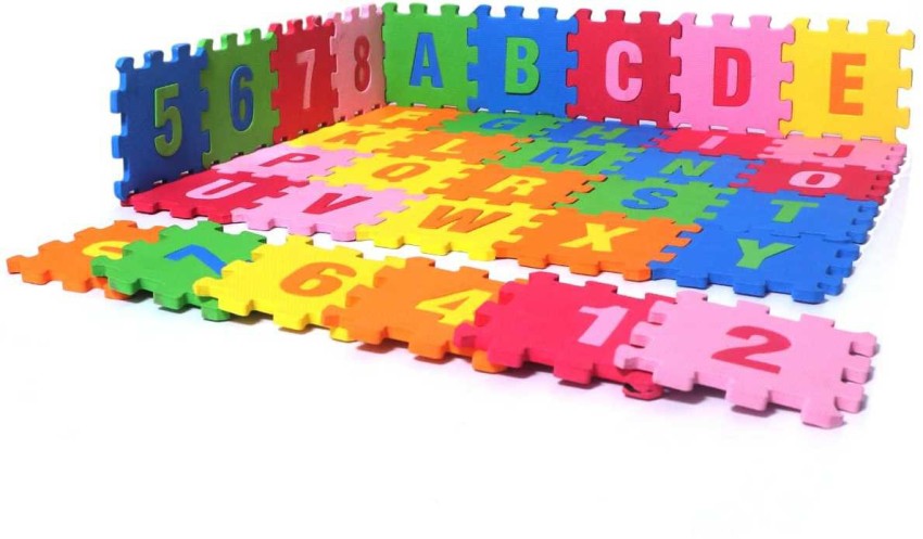 Mini Puzzle Foam Mat for Kids, Interlocking Learning mat 36 Pieces