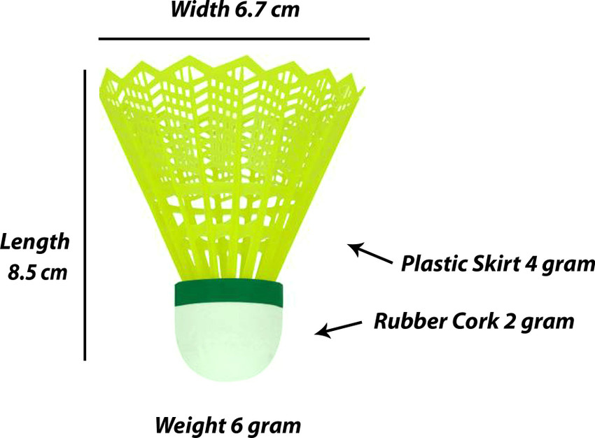 PANDK P K Plastic Badminton Shuttlecock Plastic Shuttle Green