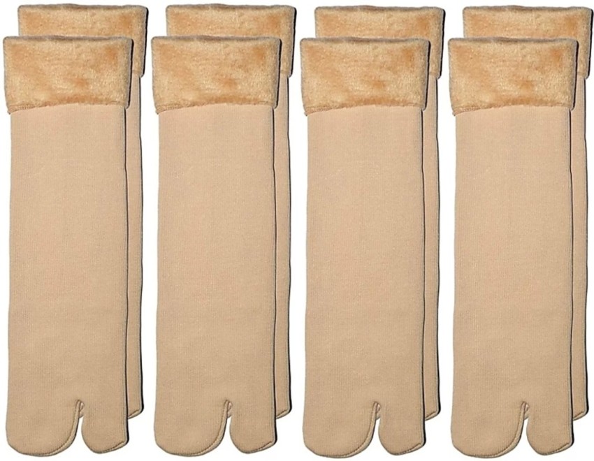 vvrm Winter Thermal thumb Skin Colour Wool Heavy Duty Warm Ankle Length Socks  Women/Girls Winter Socks (Set of 4 Pair) Women Ankle Length - Buy vvrm  Winter Thermal thumb Skin Colour Wool