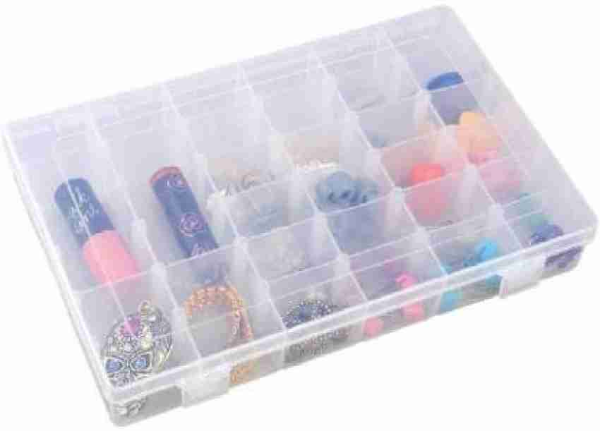 Amafhh Plastic Jewelry Grid Organizer Box with Imitation Adjustable  Dividers 36 Grid Boxes for Travel, Home
