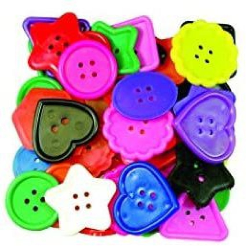  ROYLCO Bright Buttons, Assorted Sizes, Shapes and