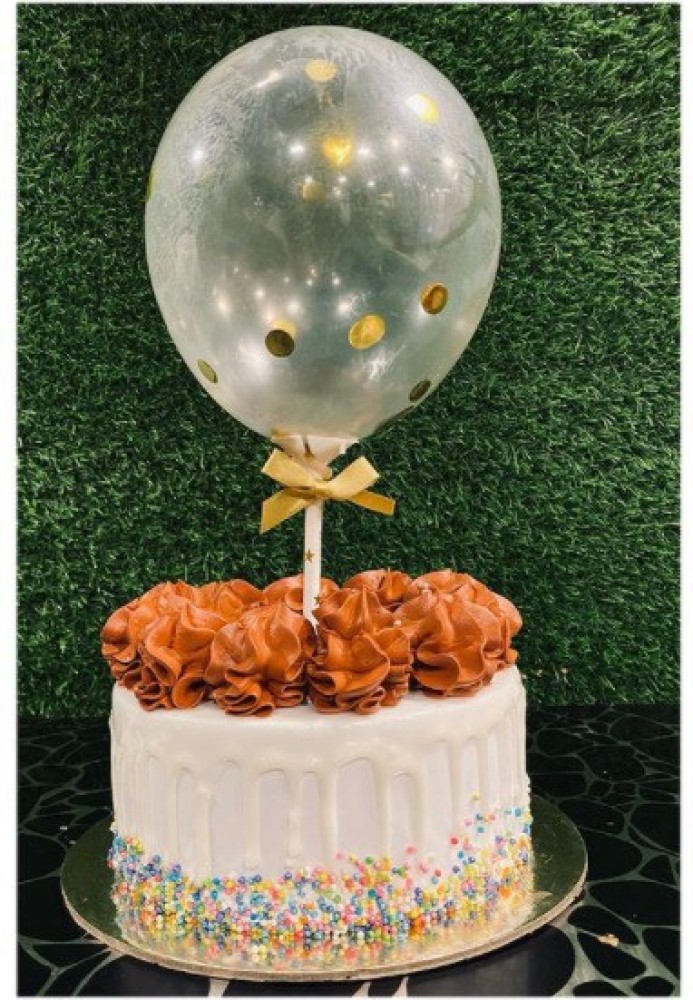 Silver Self-Inflating Balloon Topper | Silver Balloon Cake Topper