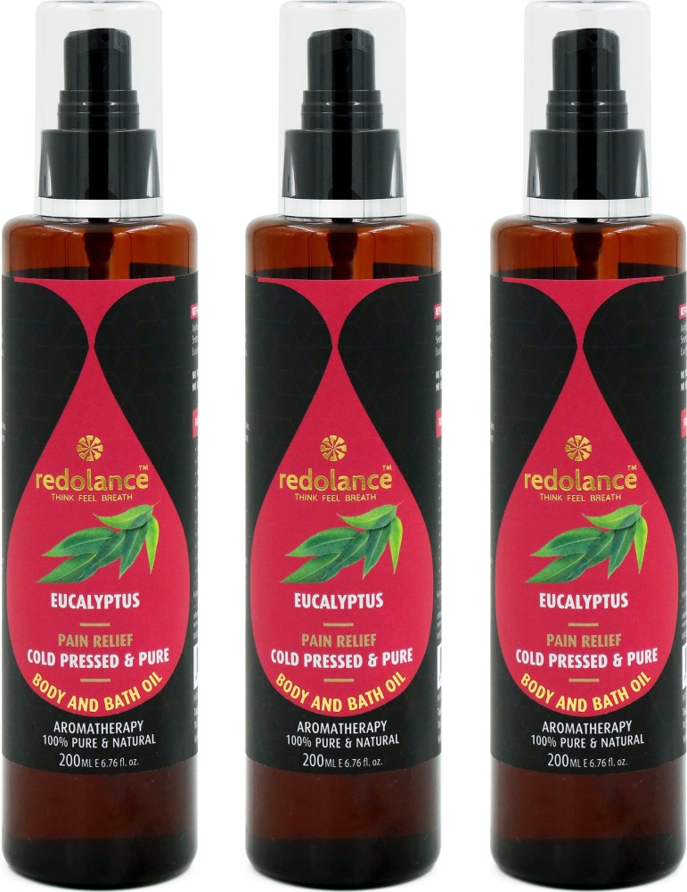 redolance EUCALYPTUS (PAIN RELIEF) 3x200ML BATH & BODY MASSAGE OIL - Price  in India, Buy redolance EUCALYPTUS (PAIN RELIEF) 3x200ML BATH & BODY  MASSAGE OIL Online In India, Reviews, Ratings & Features