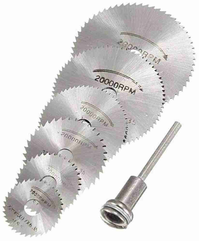 DIY Crafts 6 Pcs HSS Circular Saw Blade Set for Metal Rotary Tools