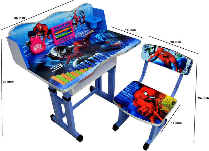 Spiderman study shop table and chair