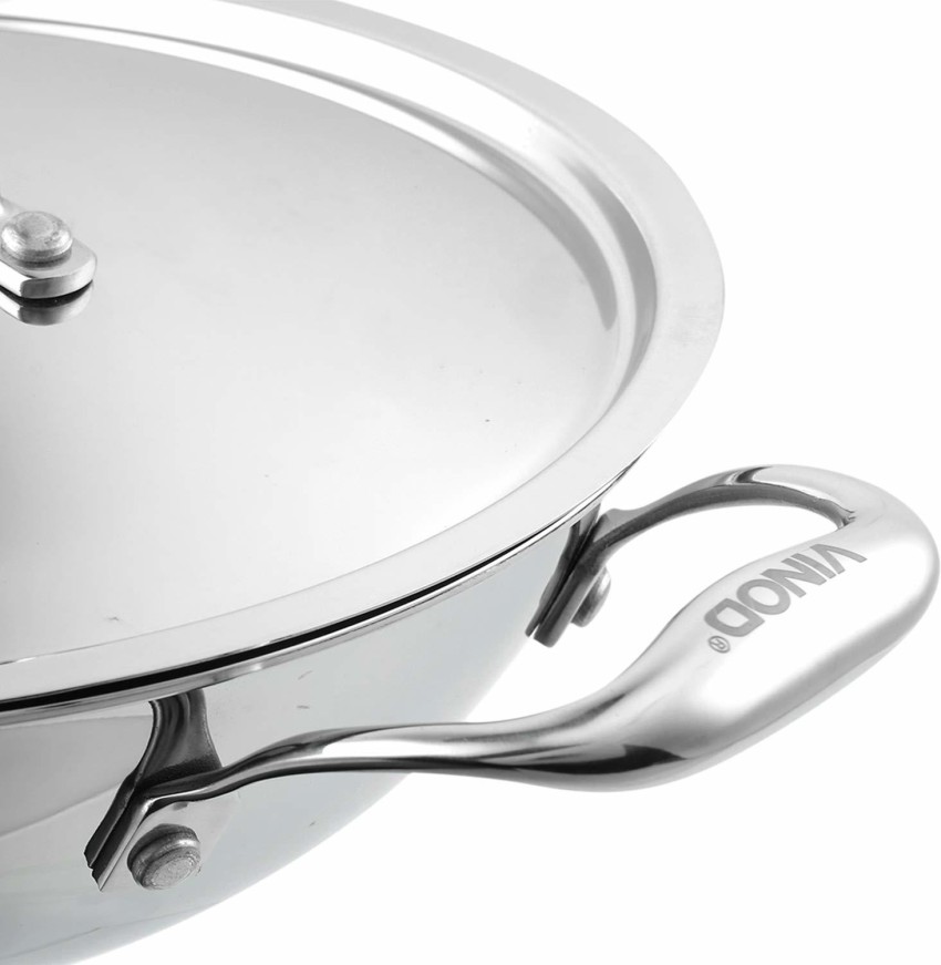 CBS STAINLESS STEEL KADAI TRIPLY WITH LID