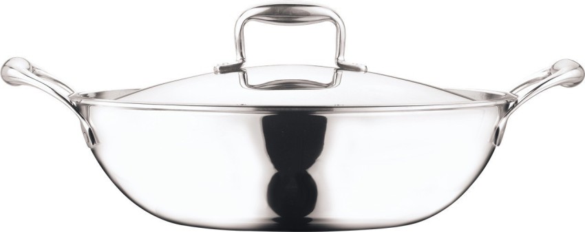 CBS STAINLESS STEEL KADAI TRIPLY WITH LID