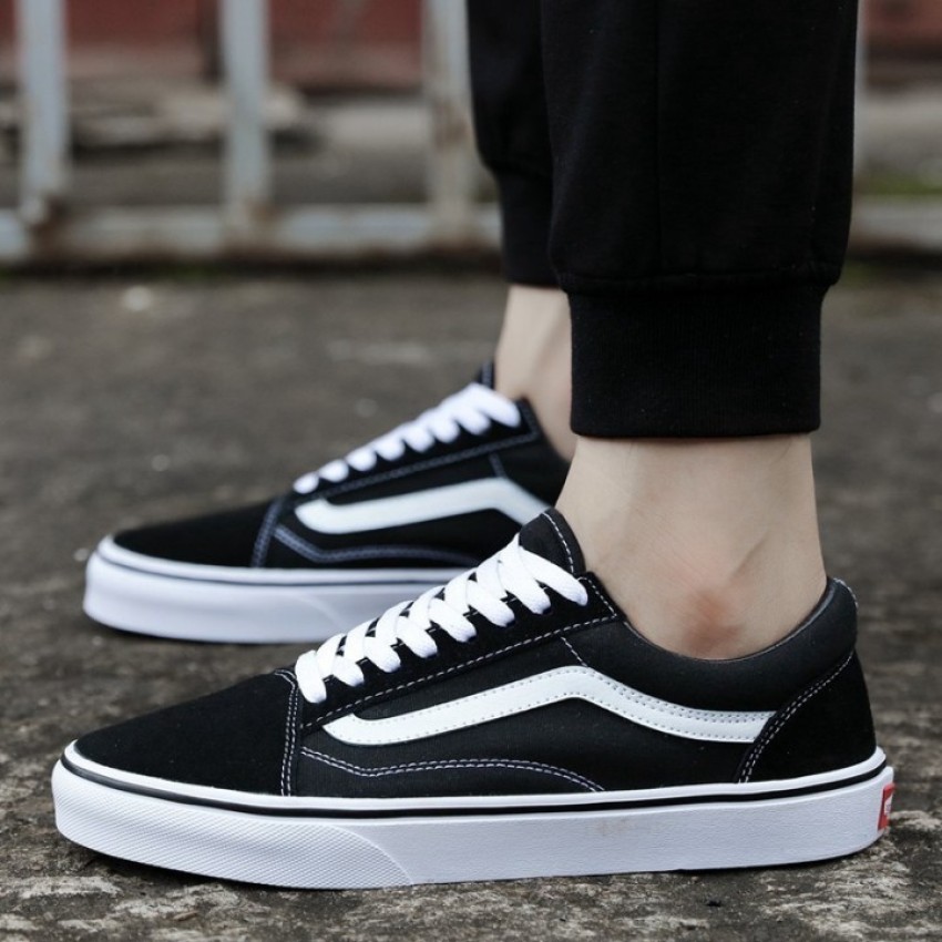 All black mens vans shoes best sale