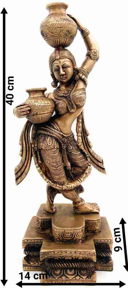 Explore india Brass Dancing Apsara Lady Statue Showpiece for Home