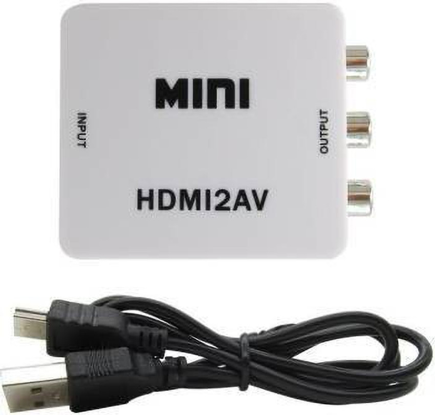 TERABYTE TV out Cable MINI HDMI TO AV FHD Video Converter WHITE