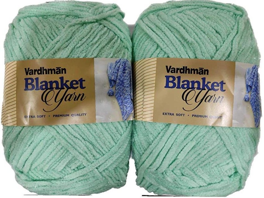 Vardhman Blanket Knitting Yarn Thick/Mottu Multi Blue White(1 Ball 200 Gram  Each) Wool, 600 gm Best Used with Knitting Needles, Crochet Needles Wool  Yarn for Knitting Shade no-3 : : Home 