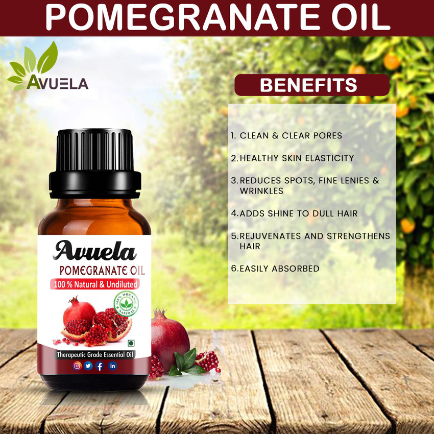 avuela Best Pomegranate Seed Oil for Hair Skin and Nails 10 ml Pack of 2 Price in India Buy avuela Best Pomegranate Seed Oil for Hair Skin and Nails 10 ml