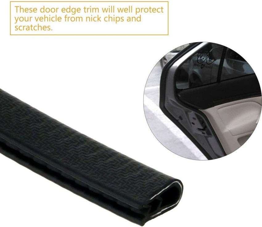 Carbon Fiber Car Door Edge Guard U Shape Trim Seal Protector Strip