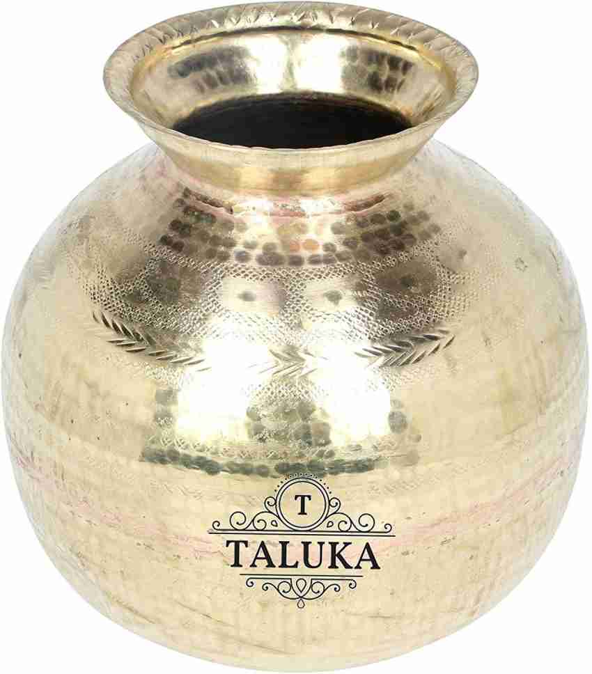 Blackened Brass Water Storage Matka Ghada With Handles