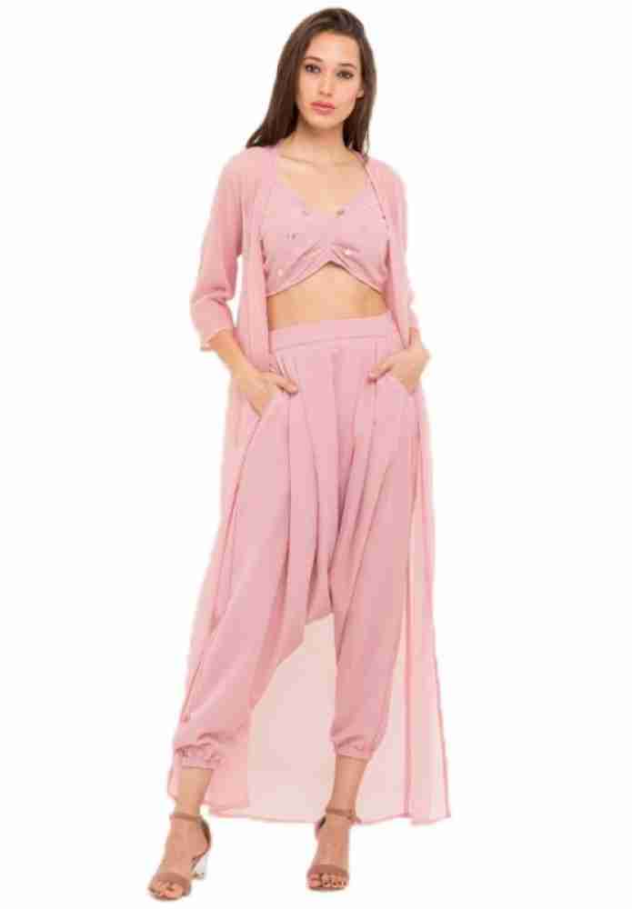 Dhoti pants with crop top sale and jacket buy online