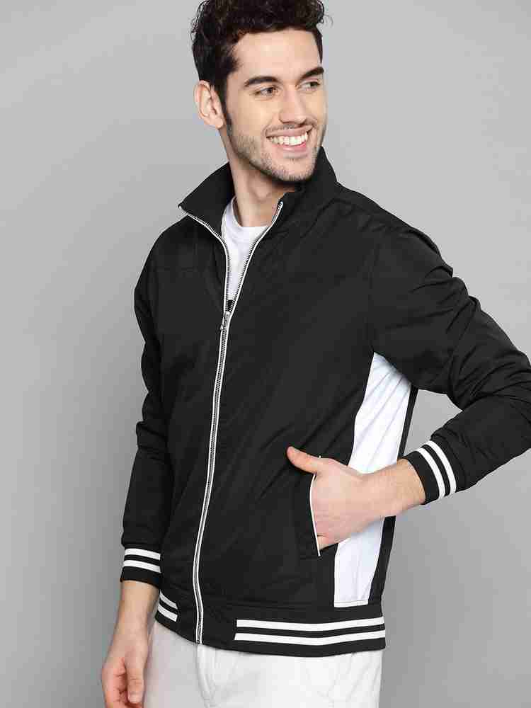 Black and white outlet striped bomber jacket