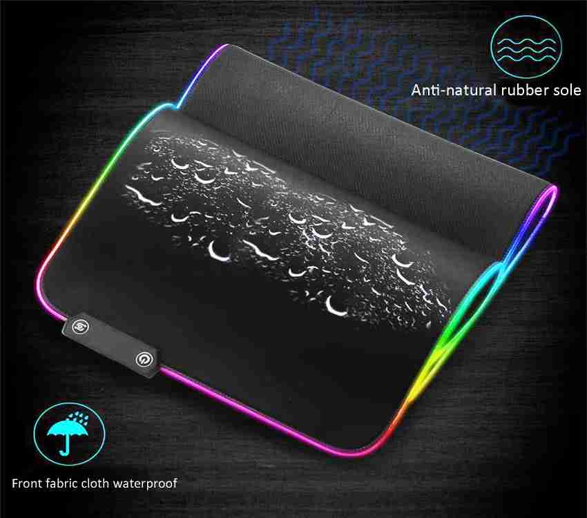 US1984 Large Extended RGB Gaming Mouse Pad, Non-Slip Rubber Base, Soft  Glowing 14 LED Modes with USB Port, Large Extended Gaming Desk Keyboard Pad  Mat ( 800x300x4 MM) Mousepad - US1984 