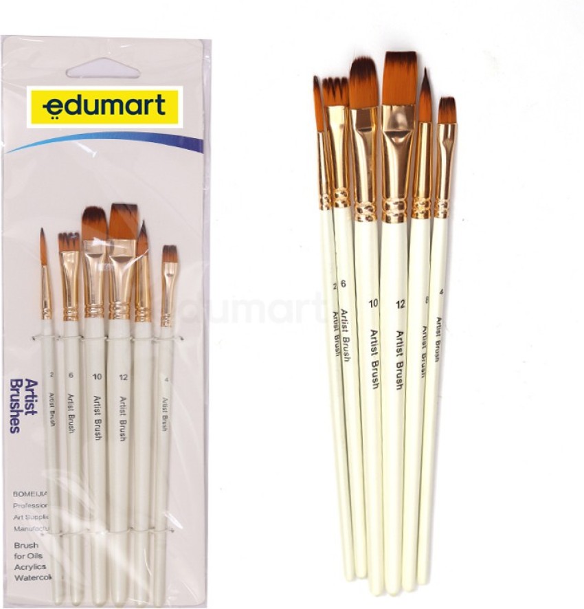 14 Pieces of Painting Brushes - 1 inch Art Bulk Paint Brushes for Acrylic Painting - Flat Synthetic Paint Brush for Art Crafts Acrylic Painting