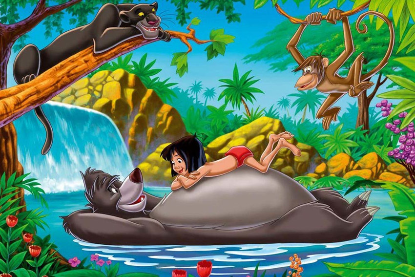 The Jungle Book Cartoon Movie Waterproof Vinyl Sticker Poster can2548 3 Fine Art Print Animation Cartoons posters in India Buy art film design movie music nature and educational paintings wallpapers