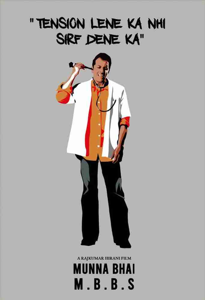 Munna Bhai MBBS Movie Poster for Room Office Paper Print Paper Print Movies posters in India Buy art film design movie music nature and educational paintings wallpapers at Flipkart