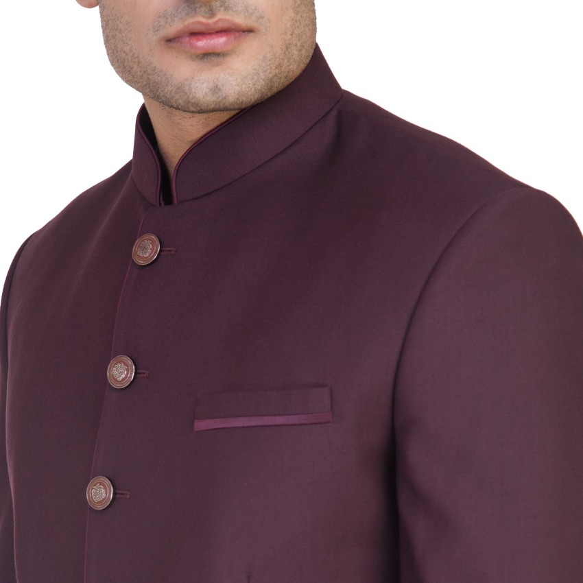 bspoqe Bandhgala Jodhpuri Solid Men Suit - Buy bspoqe Bandhgala