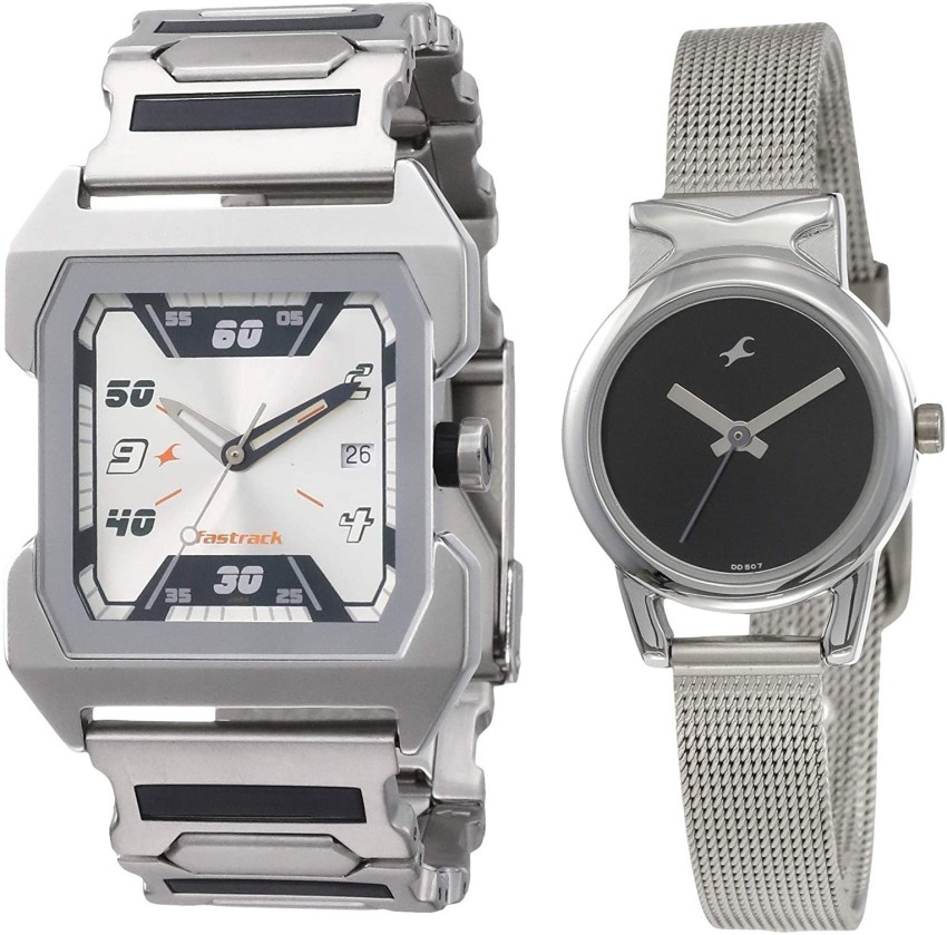 Fastrack Fastrack Party Analog Silver Dial Men Women s Couple