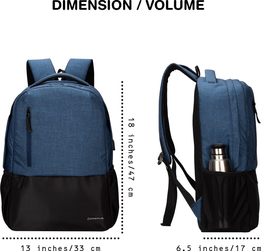 Cosmus Casual Laptop Backpack with USB Charger Port 46cm 26 Litre