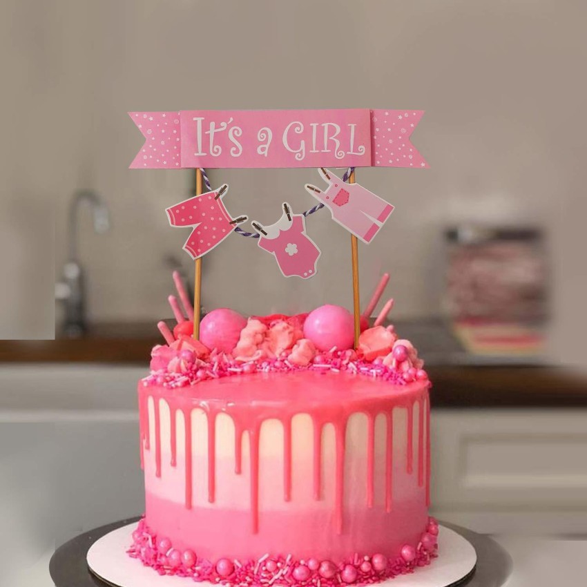 DECOR MY PARTY It\'s A Girl Cake Topper for Baby Shower , Welcome ...