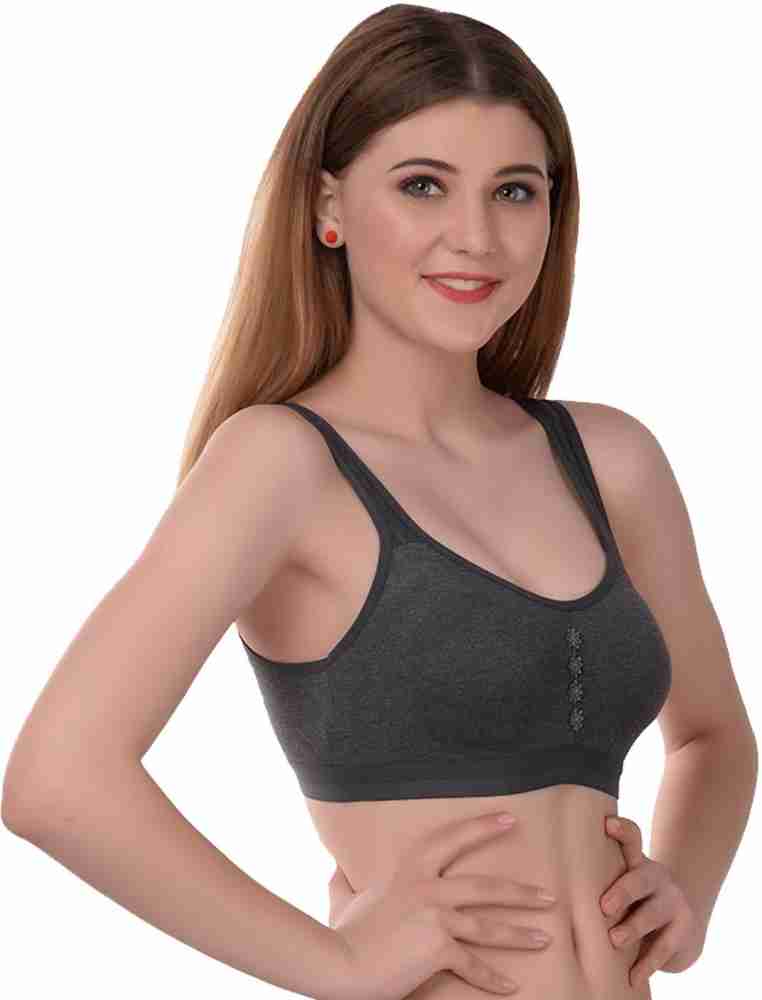 Buy KARMUN Red and Black Net Non Padded T-Shirt Bra - 36 (Pack of