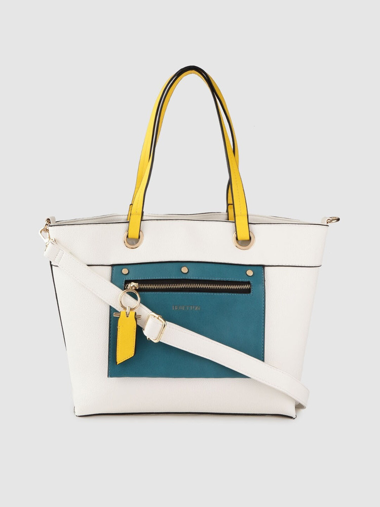 Buy United Colors of Benetton Women White Handbag White Online