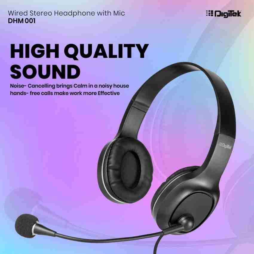 DIGITEK Wired Stereo Headphone with Mic 001 Wired Headset