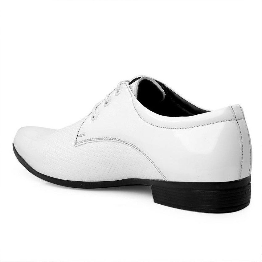 Mens white leather dress sales shoes