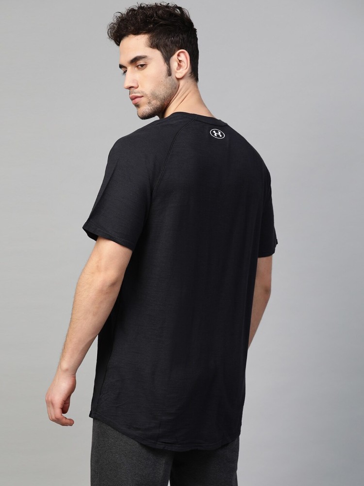 UNDER ARMOUR Solid Men Round Neck Black T-Shirt - Buy UNDER ARMOUR