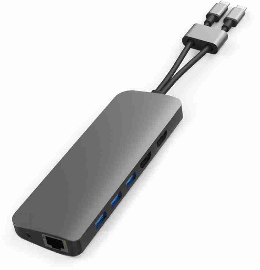 HyperDrive Viper 10-in-2 Dual Video 4K HDMI USB-C Hub Docking Station for  MacBook Pro/Air, Also Works as in USB C hub for iPad Pro, PC with Type  C Ports HD392