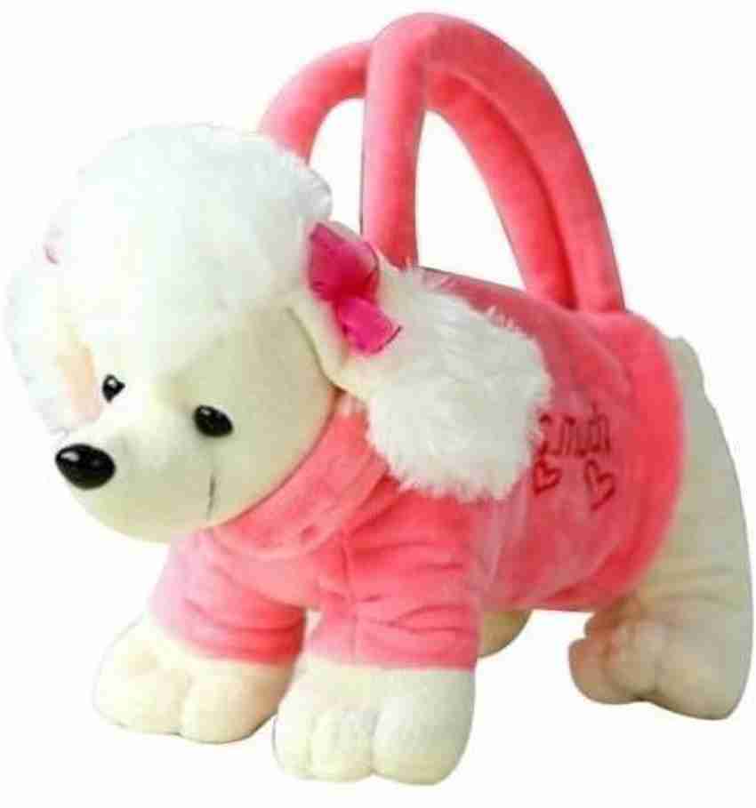 Soft toy dog in a bag deals