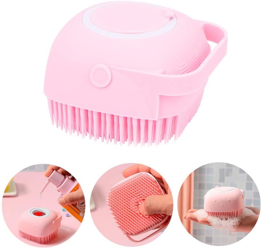 Silicone Bath Brush & Shampoo Dispenser