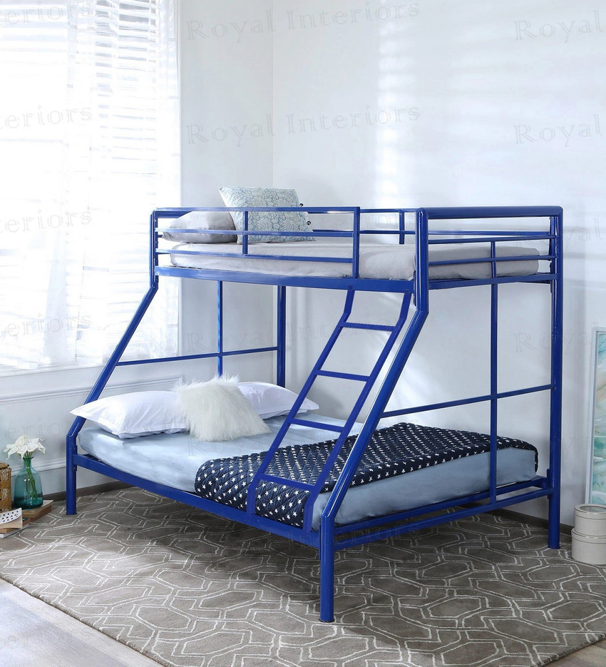Blue metal bunk bed 2025