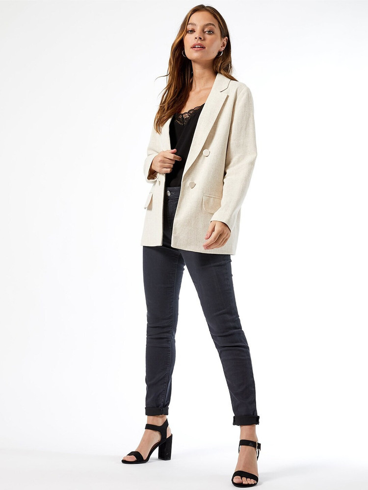 DOROTHY PERKINS Self Design Double Breasted Casual Women Blazer