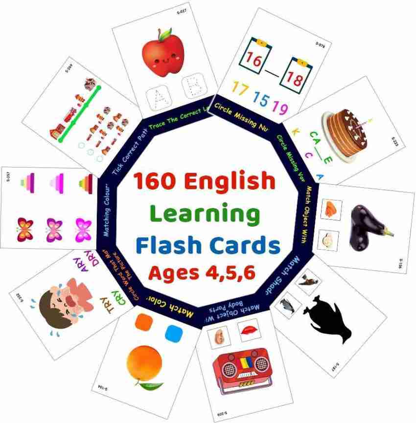 kidsactivitycards 160 English Flash Cards Including  Alphabet,Numbers,Logical Thinking,Fruit & Vegetable,Animals & Birds etc.  Card Games Flash Cards for kids - 160 English Flash Cards Including  Alphabet,Numbers,Logical Thinking,Fruit & Vegetable