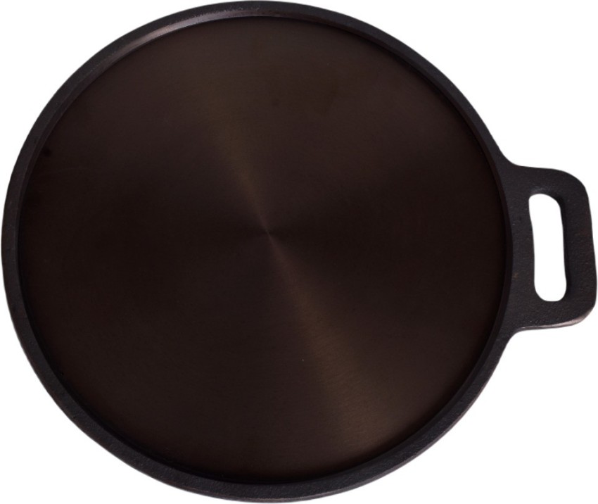  Highkind Pre-Seasoned Cast Iron Dosa Tawa with Premium